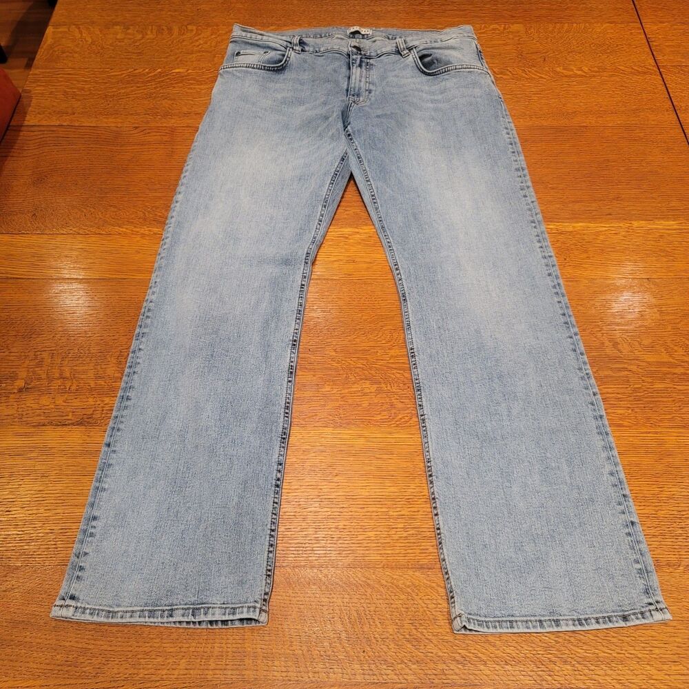 Tecovas Slim Jean Men 38X32 Light Blue Western Premium Stretch Denim